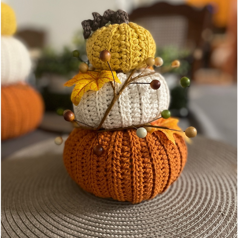 crochet pumpkin decoration